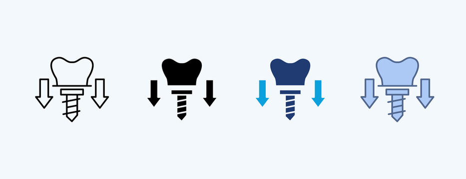 Dental  Root Canal Multiple Icon Illustration Vector, Contains 