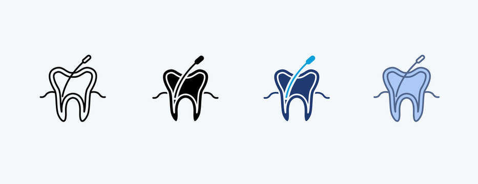 Tooth Extraction Multiple Icon Illustration Vector, Contains 