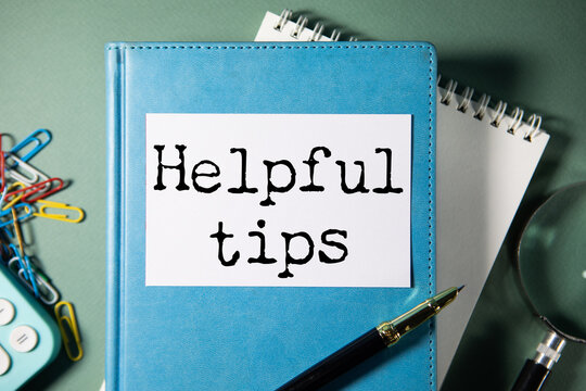 Helpful tips text on paper