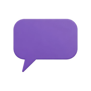 A purple speech bubble