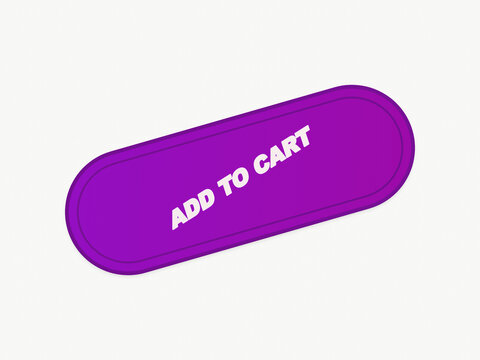 A vibrant purple rounded rectangular button featuring the bold white text Add To Cart isolated on a clean white background for modern e-commerce website interface design