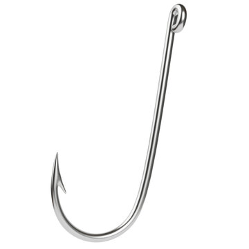 fishing hook on white background