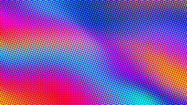 Abstract halftone pattern background, vibrant colorful dot texture, pop art graphic design element