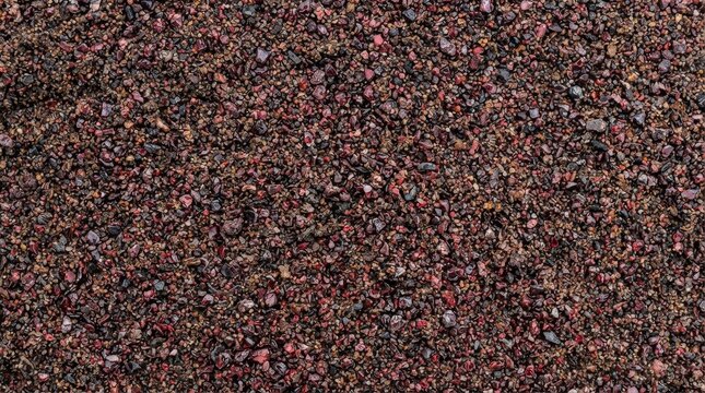 A detailed seamless background of small dark gravel stones
