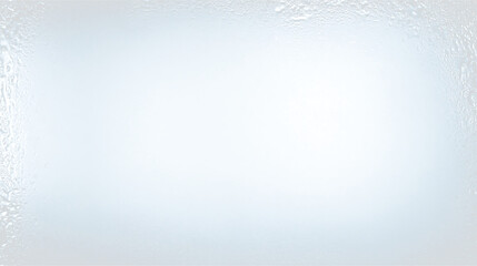 Obraz premium Frosted glass window frame overlay on transparent background. Realistic winter frost border with icy crystal texture. Copy space for text
