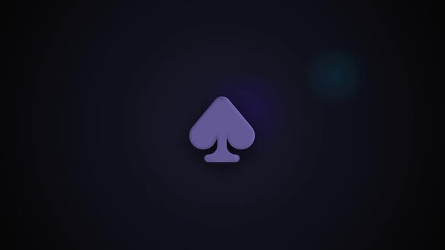 Purple spade icons arranged in a grid over a dark background
