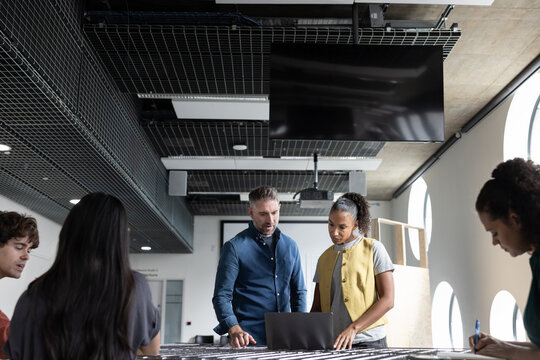 Business Team Discussion about applications for Artificial intelligence
