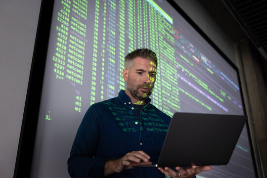 AI engineer preparing a presentation on future innovation