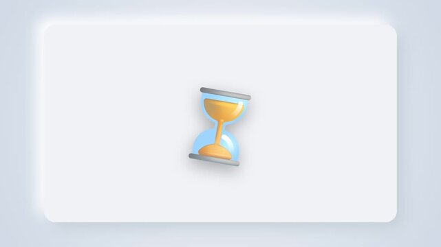 Hourglass icons on white minimalist cards in a grid layout