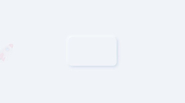 Minimalist 3d rocket icons on white cards for startup launch concept
