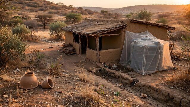 A simple rural home represents environmental factors relevant to vector borne disease prevention