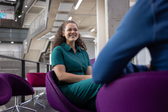 Young woman in an interview for a new job