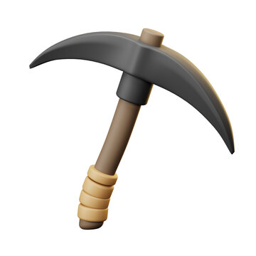 3D Render Pickaxe Mining and Adventure Tool Icon