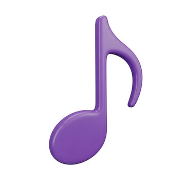 A purple musical eighth note symbol