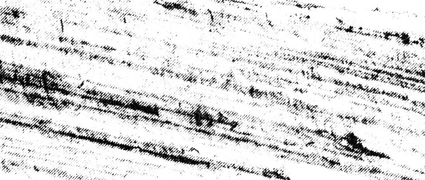 Layered diagonal black scratches and streaks create a worn monochrome printed texture.