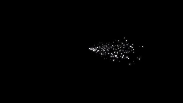 Luxury white glittering star dust trail sparkling particles on chroma key, magical twinkling fairy dust burst animation, 4k seamless loop overlay, glowing light transition motion