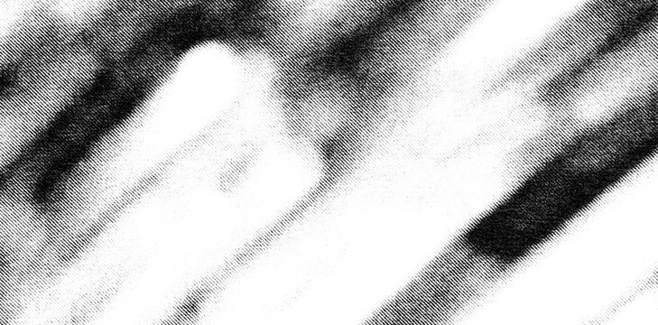 Broad diagonal dark streaks cross a pale monochrome printed halftone field.