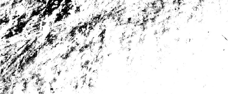 Heavy rough scratches cluster diagonally across open space with authentic monochrome halftone grain.