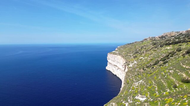 Dingli High Cliffs, Malta, aerial shots, hdr