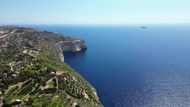 Dingli High Cliffs, Malta, aerial shots, hdr