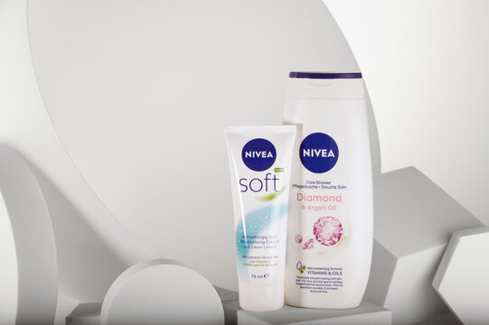 Mansfield,Nottingham,United Kingdom,15th September 2026:Studio product image of Nivea personal care products,The company is owned by Beiersdorf AG.