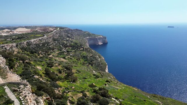 Dingli High Cliffs, Malta, aerial shots, hdr