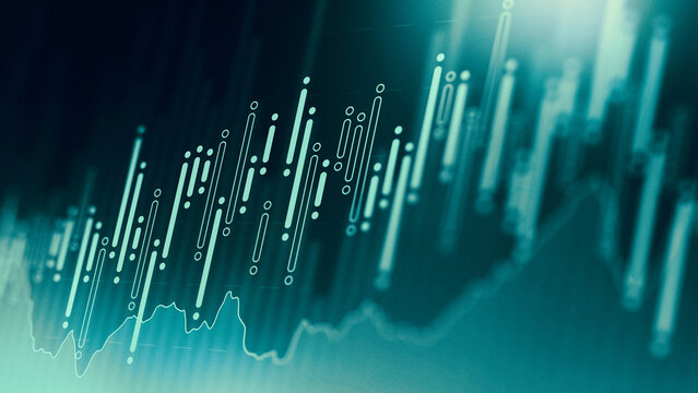 Stock exchange trading chart showing price movements over time