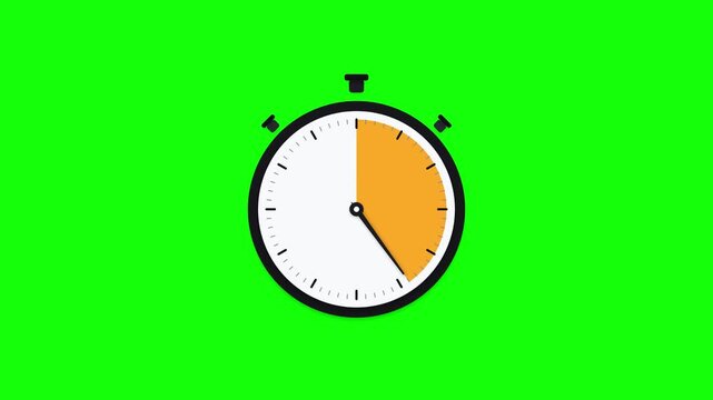 Animated Stopwatch Countdown Clock Green Screen Overlay