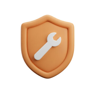 Wrench repair tool inside orange security shield