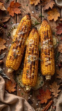 Roasted Corn Butter for Thanksgiving Holiday Food Photography