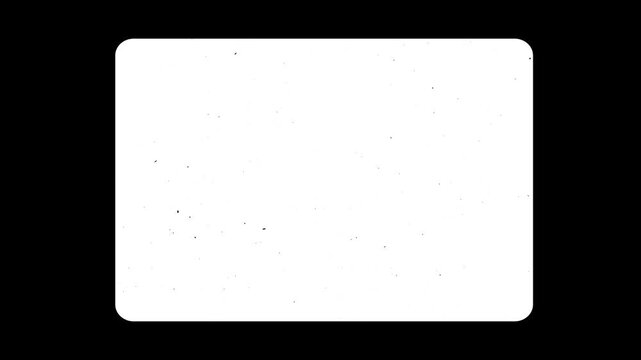 super 8mm Film Grain Overlay with Letterbox Frame, Super 8 mm movie film light leaks grain video, Overexposed white fade effect showing a frame Super 8 film