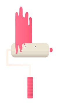 Png cute painting roller icon, transparent background
