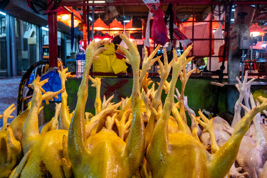 Chickens at Market in Kuala Lumpur, Malaysia