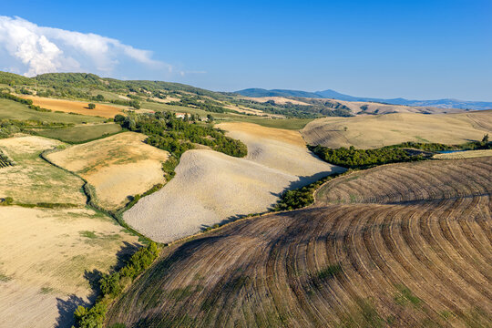 Les collines de Monticchiello dans la Val d&rsquo;Orcia