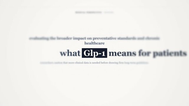 News headlines reporting on glp-1 medical trends and patient demand. 4K Video