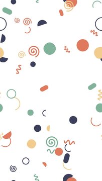 pattern organic Abstract geometric shapes pattern playful colorful background modern design elements confetti style