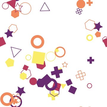 pattern geometric square Abstract geometric shapes background. Modern colorful pattern with different figures