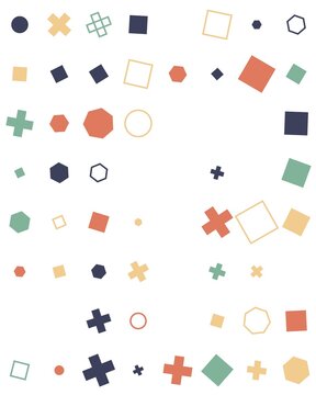 pattern grid square Colorful Geometric Shapes Abstract Pattern Background Vector Illustration Graphic Design Elements
