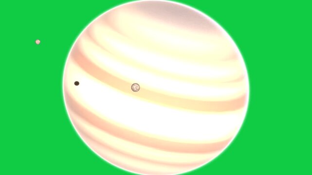 Orbit causing textured moon crossing face, casting shadow, showing transit on transparent backdrop