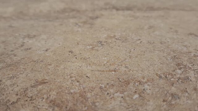 Beige ceramic tile surface with realistic natural stone texture close up, modern interior flooring and home renovation materials concept.