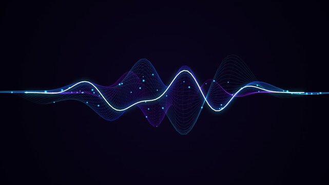 Abstract digital sound wave visualization