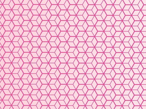 Pink geometric isometric cubes pattern background
