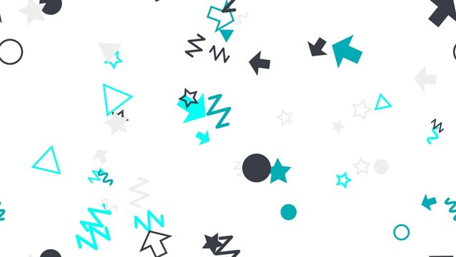 pattern confetti horizontal memphis style geometric shapes background