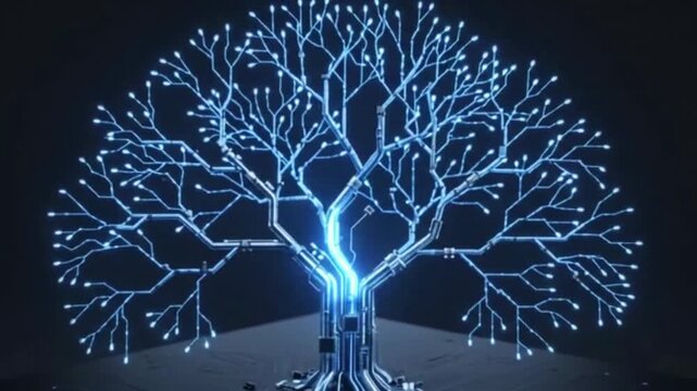 Electronic Circuit Tree Growing with Blue Energy