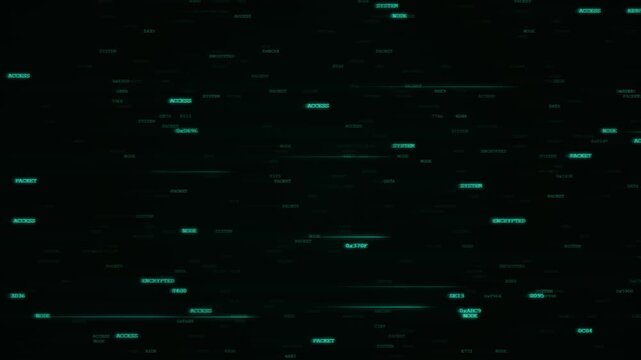 Seamless hacker background with flowing data streams and glowing lines