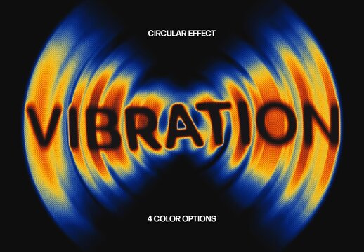 Circular Blur Text Effect For Poster And Branding Design