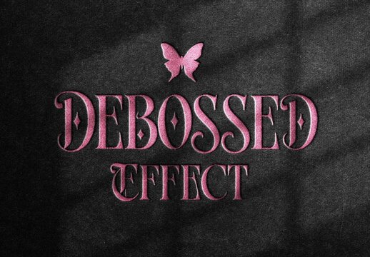 Foil Debossed Text Effect For Poster And Branding Design