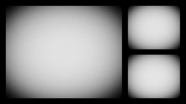 Cinematic Film Split Screen Overlay with Multi Frame Grid, Retro Movie Layout, Vintage Projection Mask and Creative Screen Composition 4K