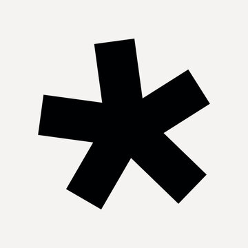Bold black asterisk symbol vector