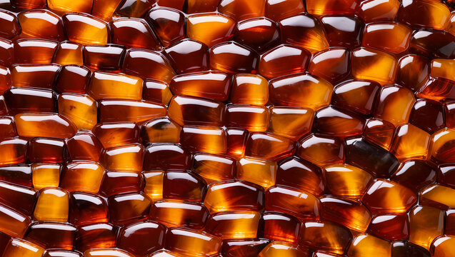 Amber tortoiseshell pattern texture glossy brown scale mosaic background